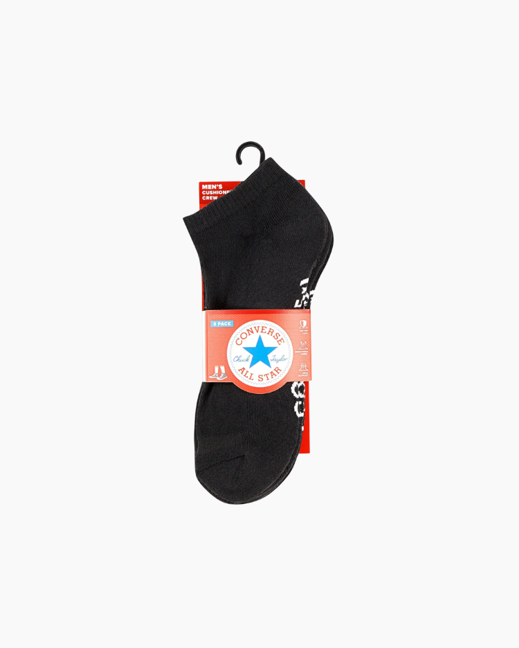MEDIAS HOMBRE PACK X3 TALONERAS NEGRO - 1