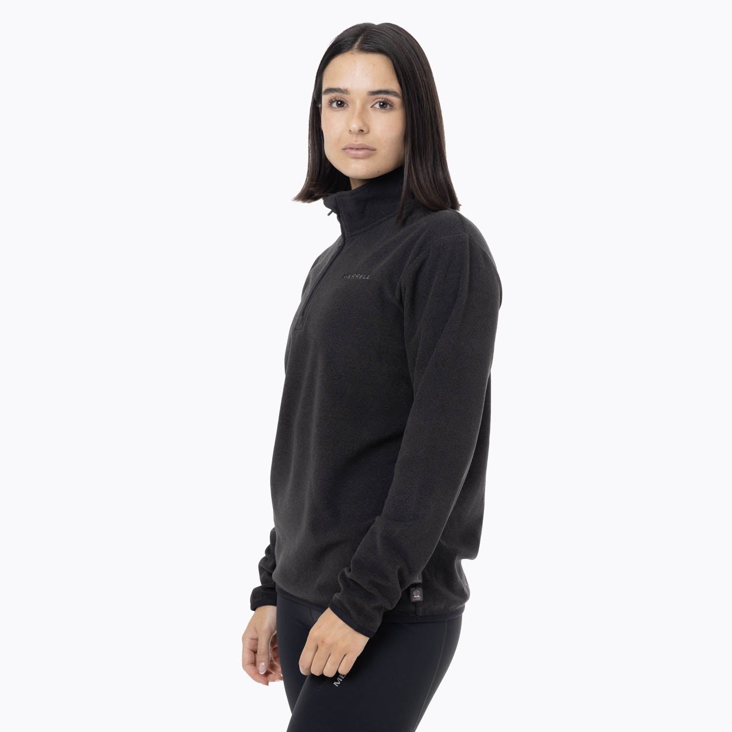 CASACA MUJER MICROFLEECE ZIP TOP ULTRA LIGHT NEGRO - 2