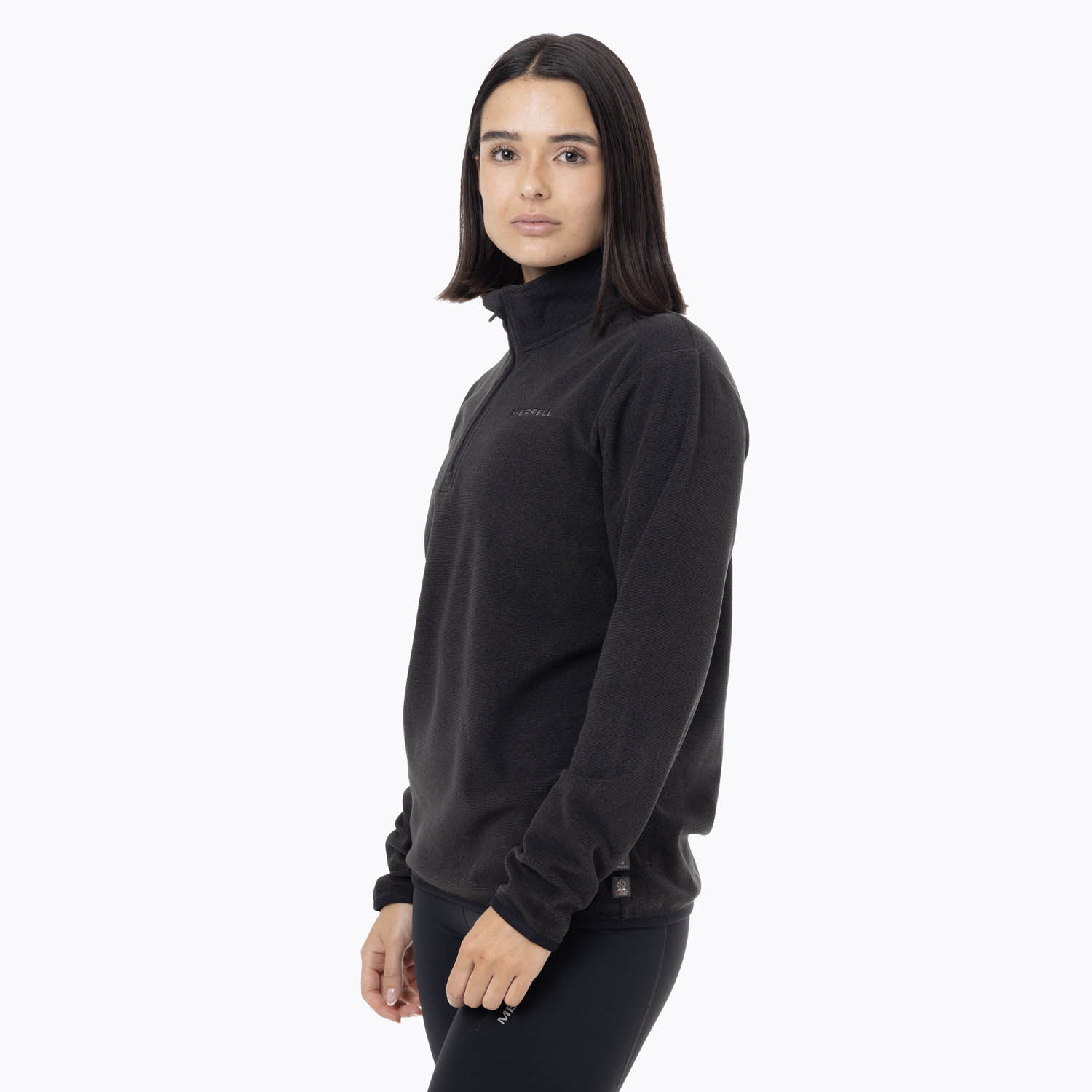 CASACA MUJER MICROFLEECE ZIP TOP ULTRA LIGHT NEGRO - 2