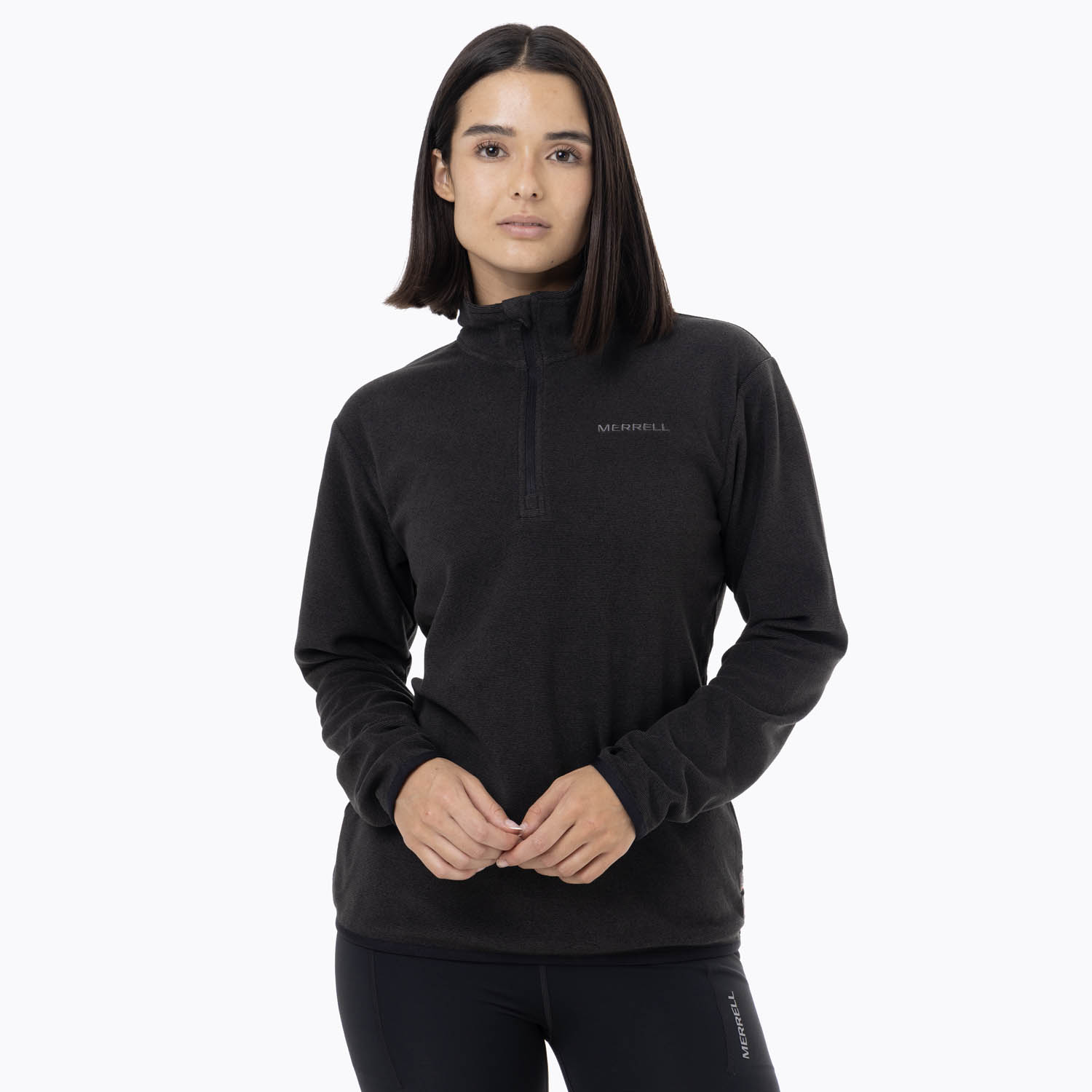 CASACA MUJER MICROFLEECE ZIP TOP ULTRA LIGHT NEGRO - 3