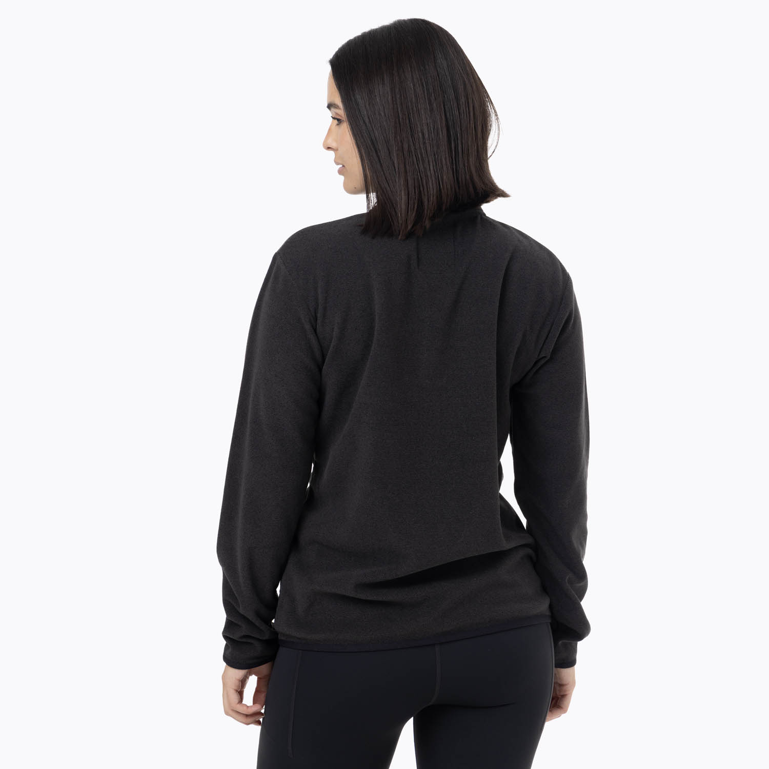 CASACA MUJER MICROFLEECE ZIP TOP ULTRA LIGHT NEGRO - 4