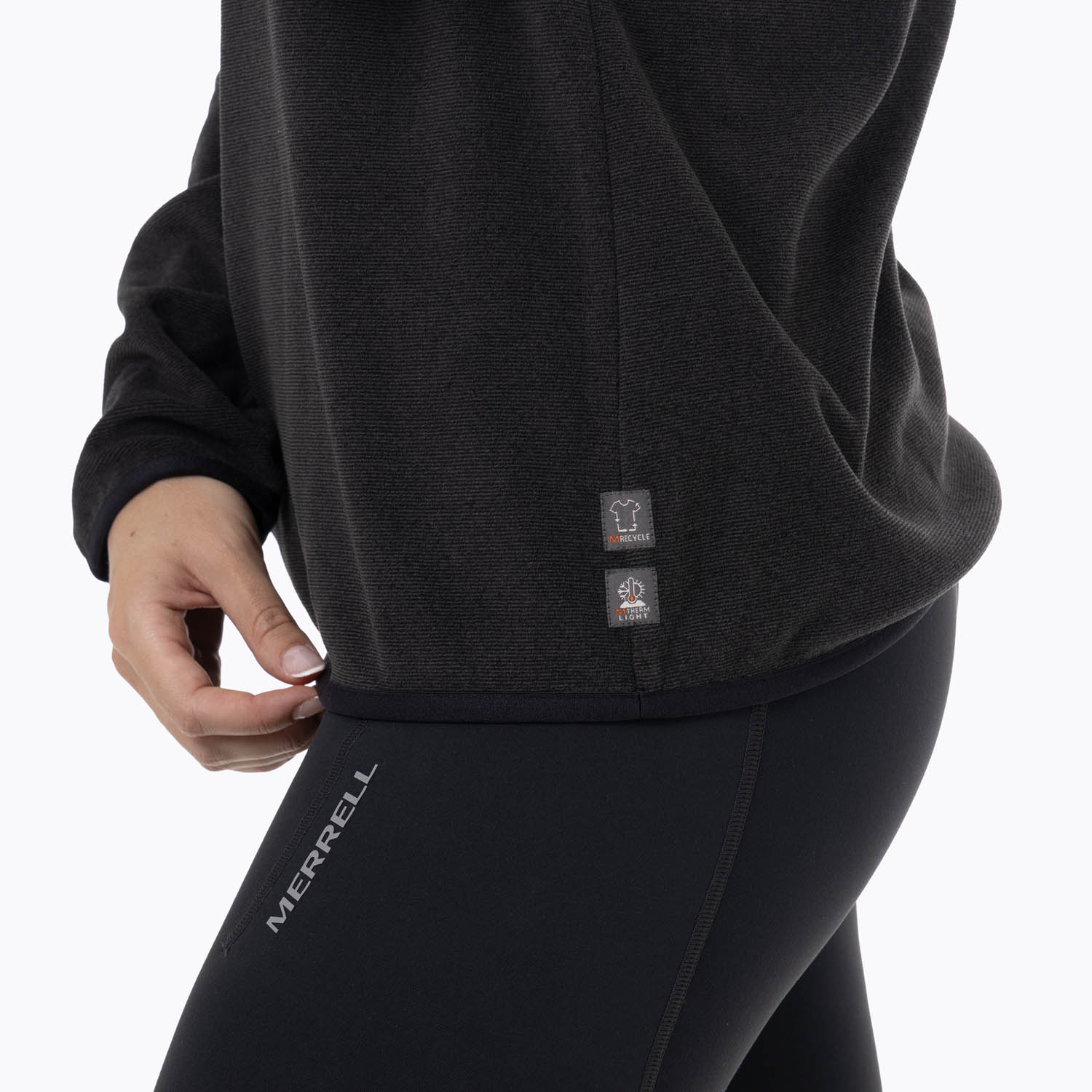 CASACA MUJER MICROFLEECE ZIP TOP ULTRA LIGHT NEGRO - 6