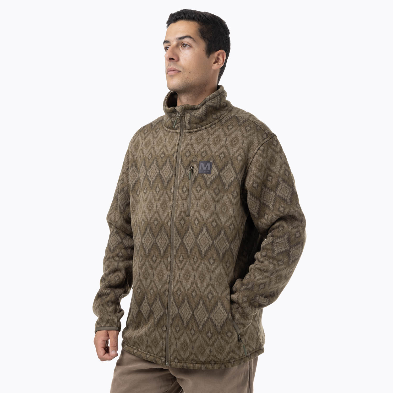 CASACA HOMBRE EPAUSS KNITTED FULL-ZIP MELANGE VERDE - 2