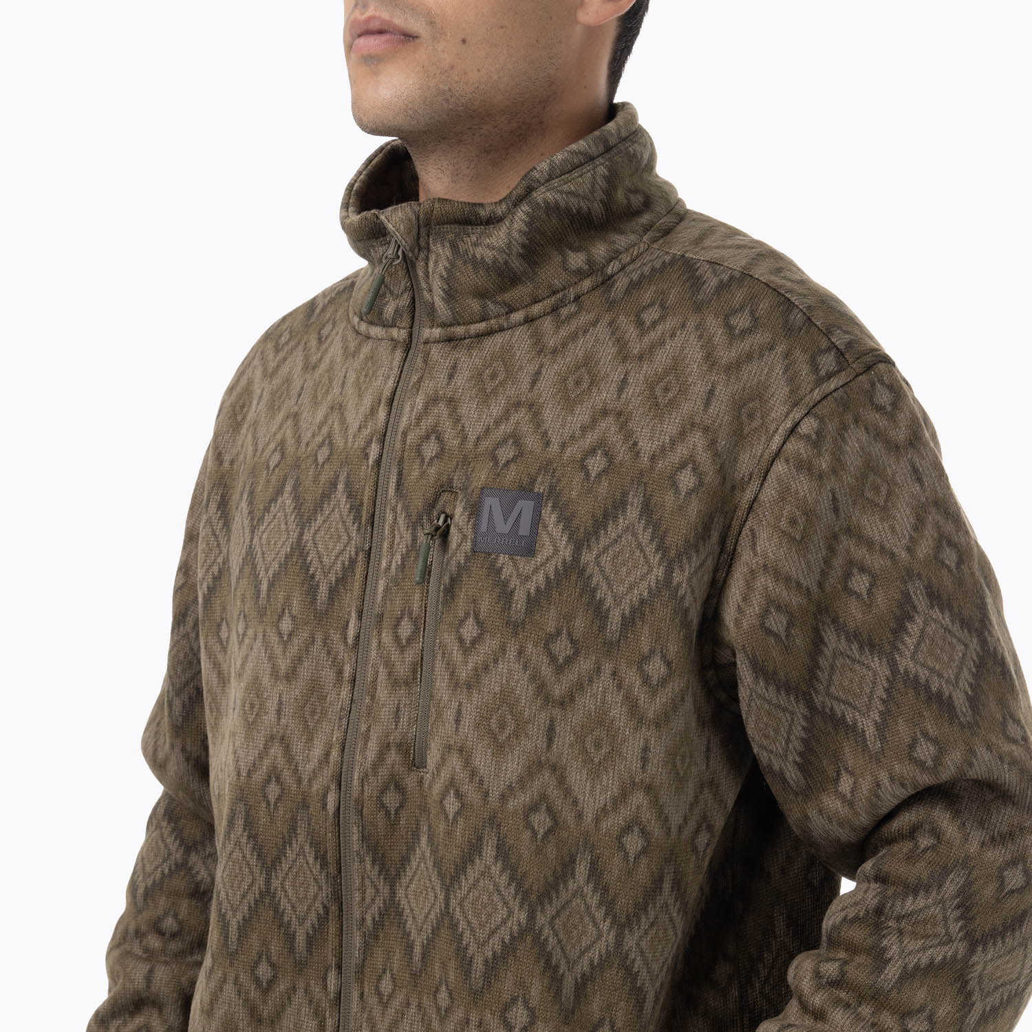 CASACA HOMBRE EPAUSS KNITTED FULL-ZIP MELANGE VERDE - 4