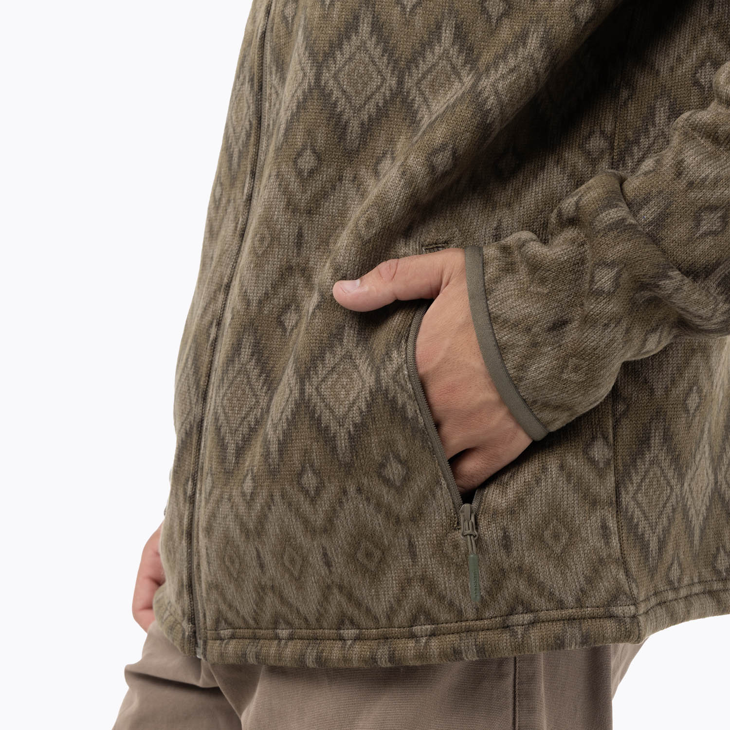 CASACA HOMBRE EPAUSS KNITTED FULL-ZIP MELANGE VERDE - 6