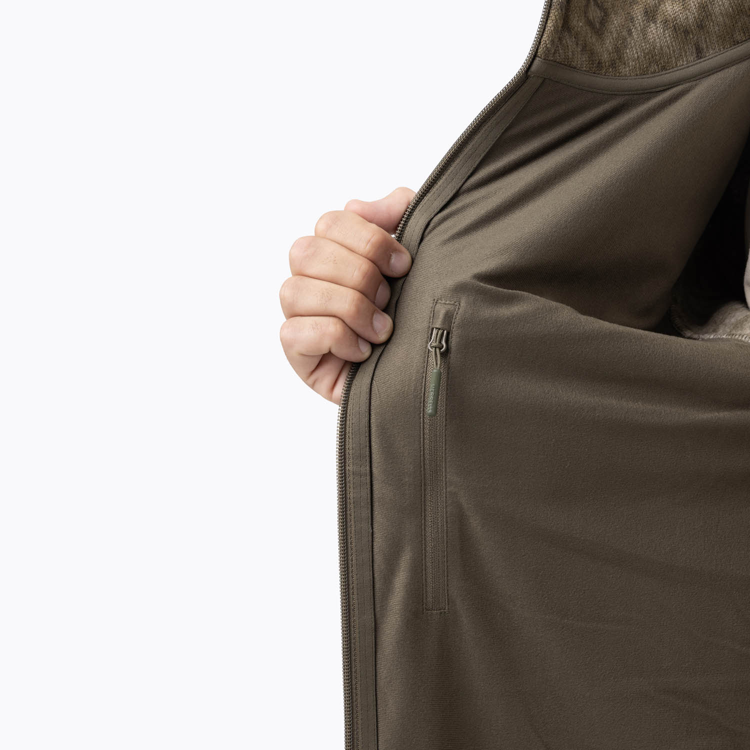 CASACA HOMBRE EPAUSS KNITTED FULL-ZIP MELANGE VERDE - 8