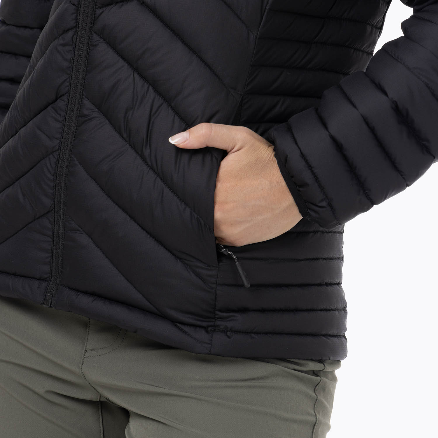 CASACA MUJER FULL ZIPPER PARKA NEGRO - 6