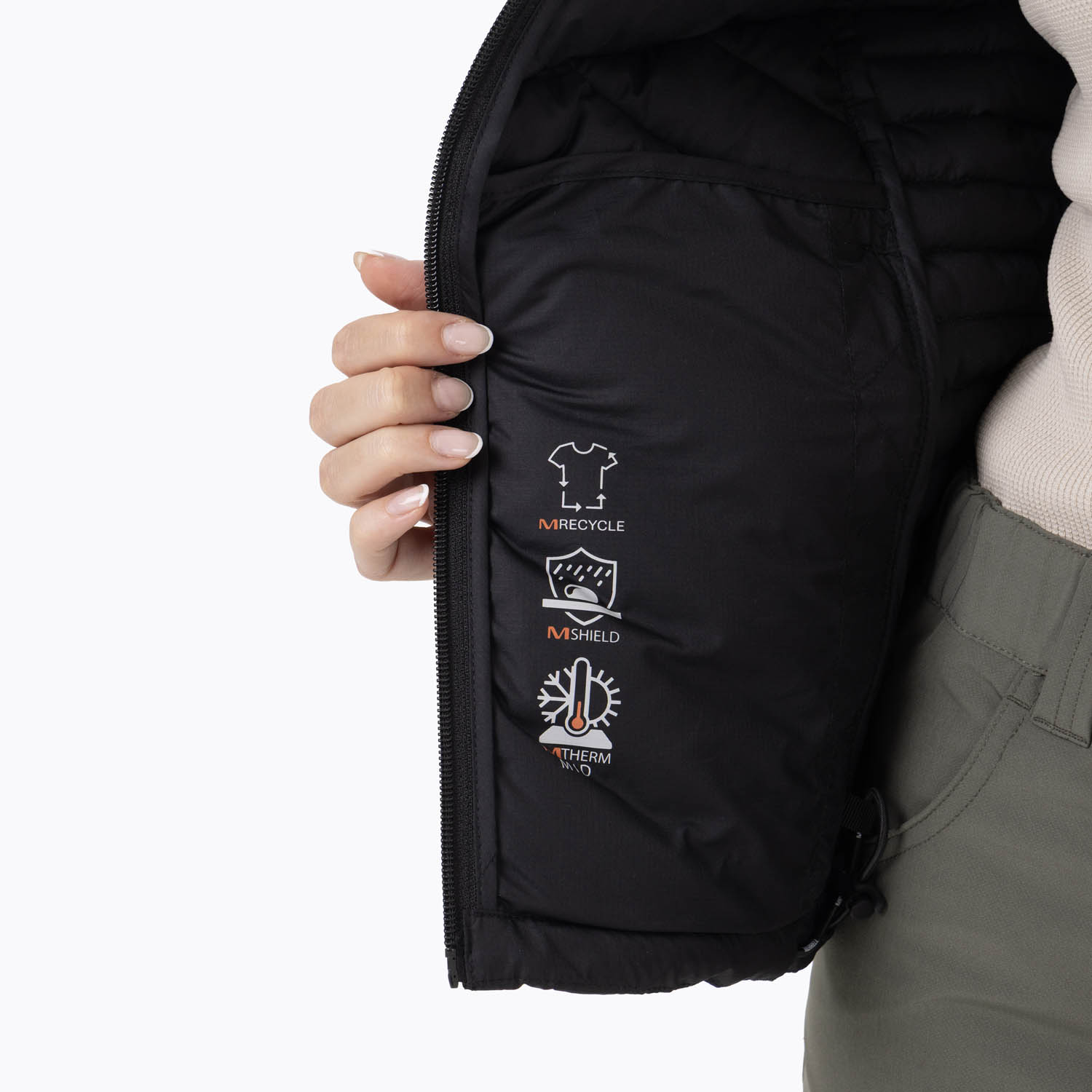 CASACA MUJER FULL ZIPPER PARKA NEGRO - 7