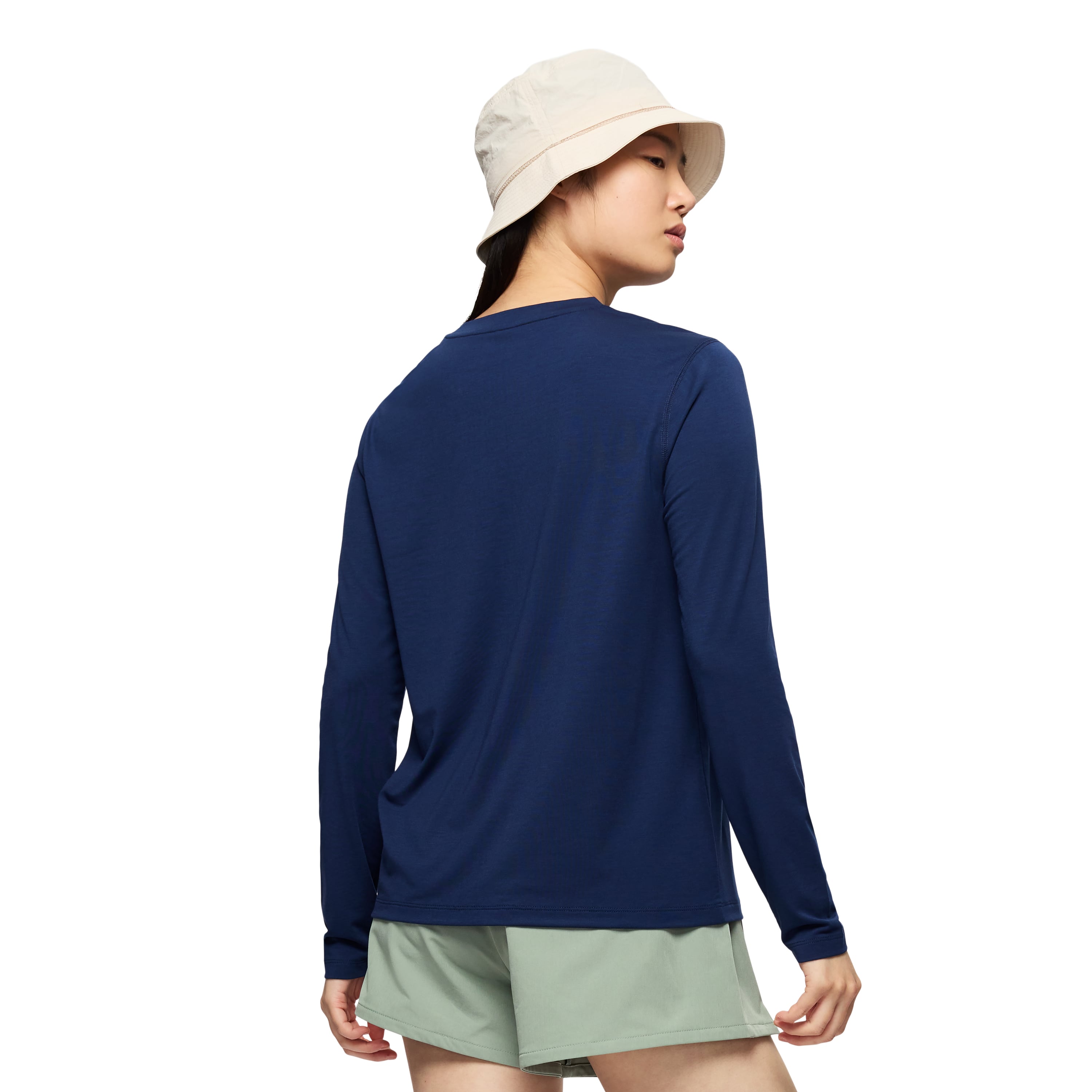 POLO MUJER LELA TENCEL LS AZUL - 3