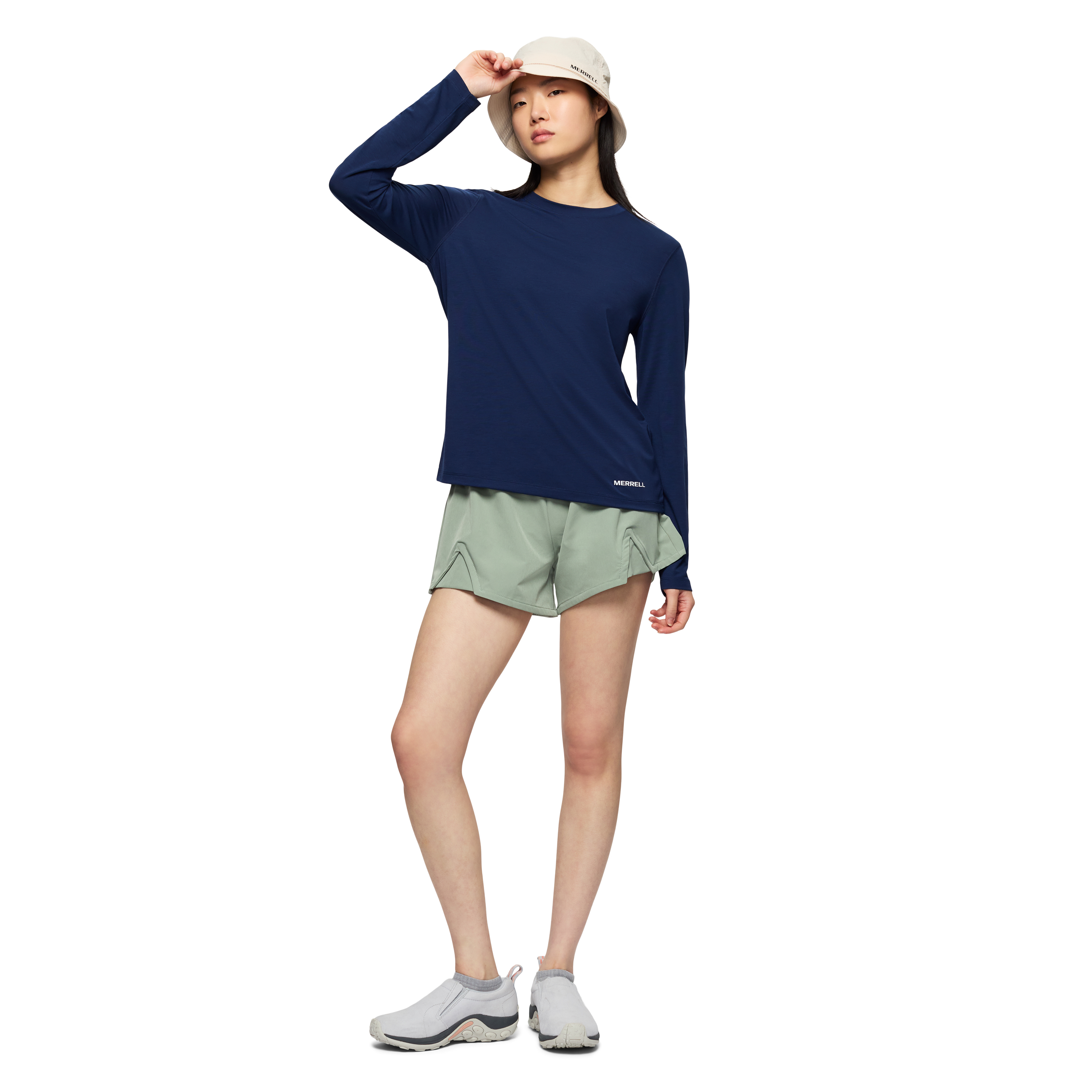 POLO MUJER LELA TENCEL LS AZUL - 4