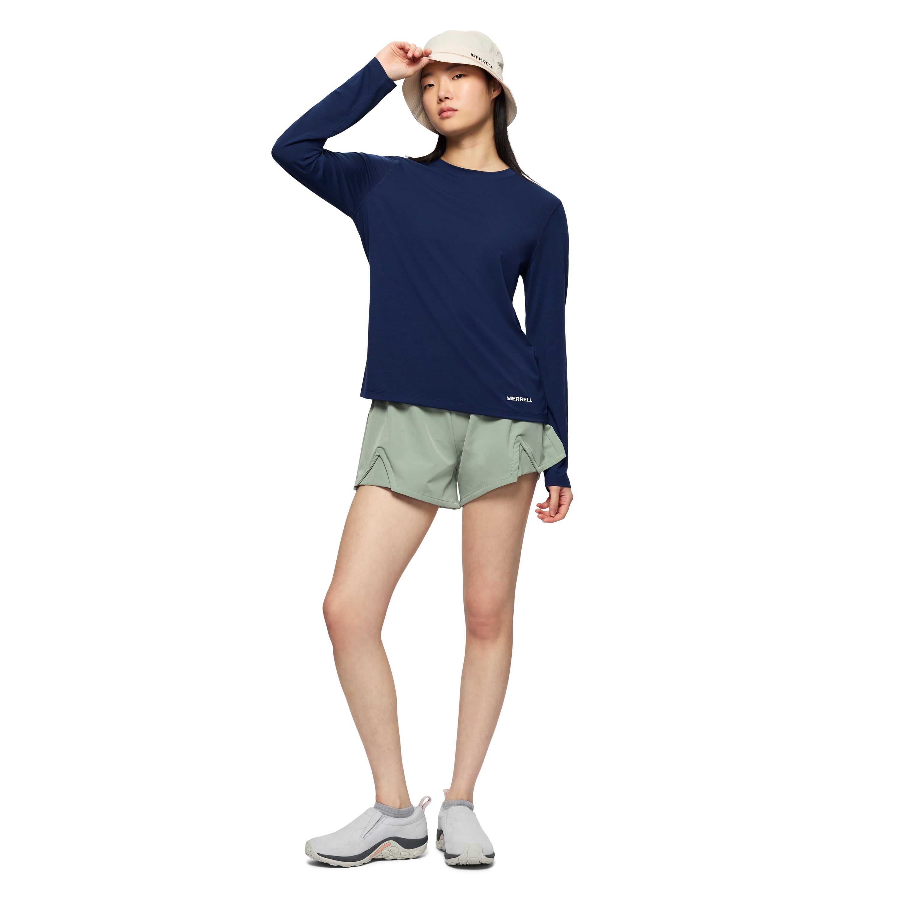 POLO MUJER LELA TENCEL LS AZUL - 4
