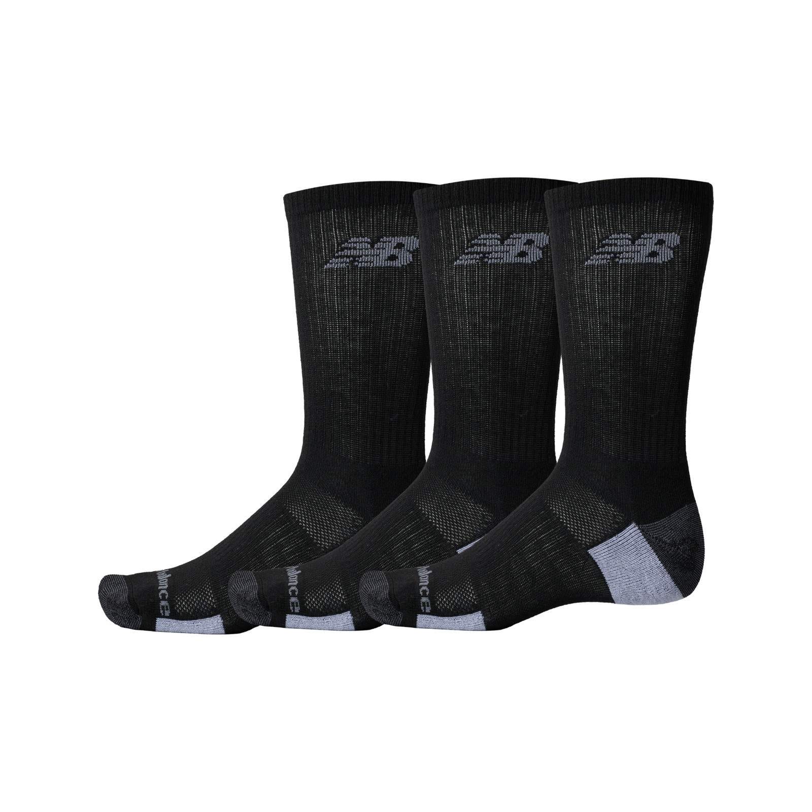 MEDIAS UNISEX ADULTO PERFORMANCE CUSHIONED CREW 3 PACK NEGRO - 1