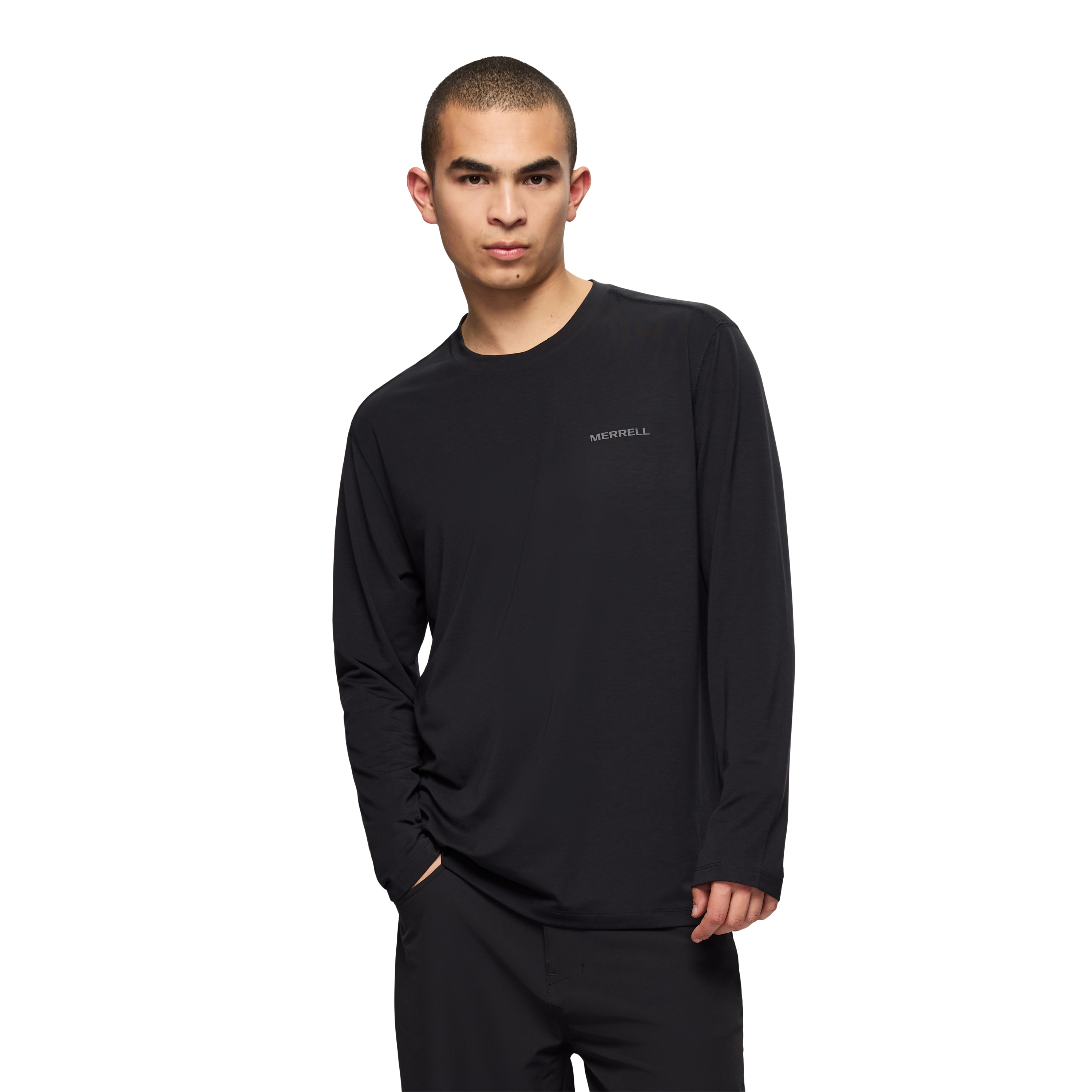POLO HOMBRE VISTA TENCEL LS NEGRO - 1