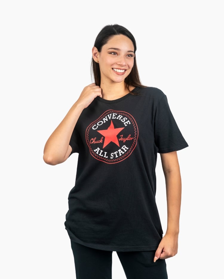 POLO MUJER CHUCK PATCH NEGRO - 1