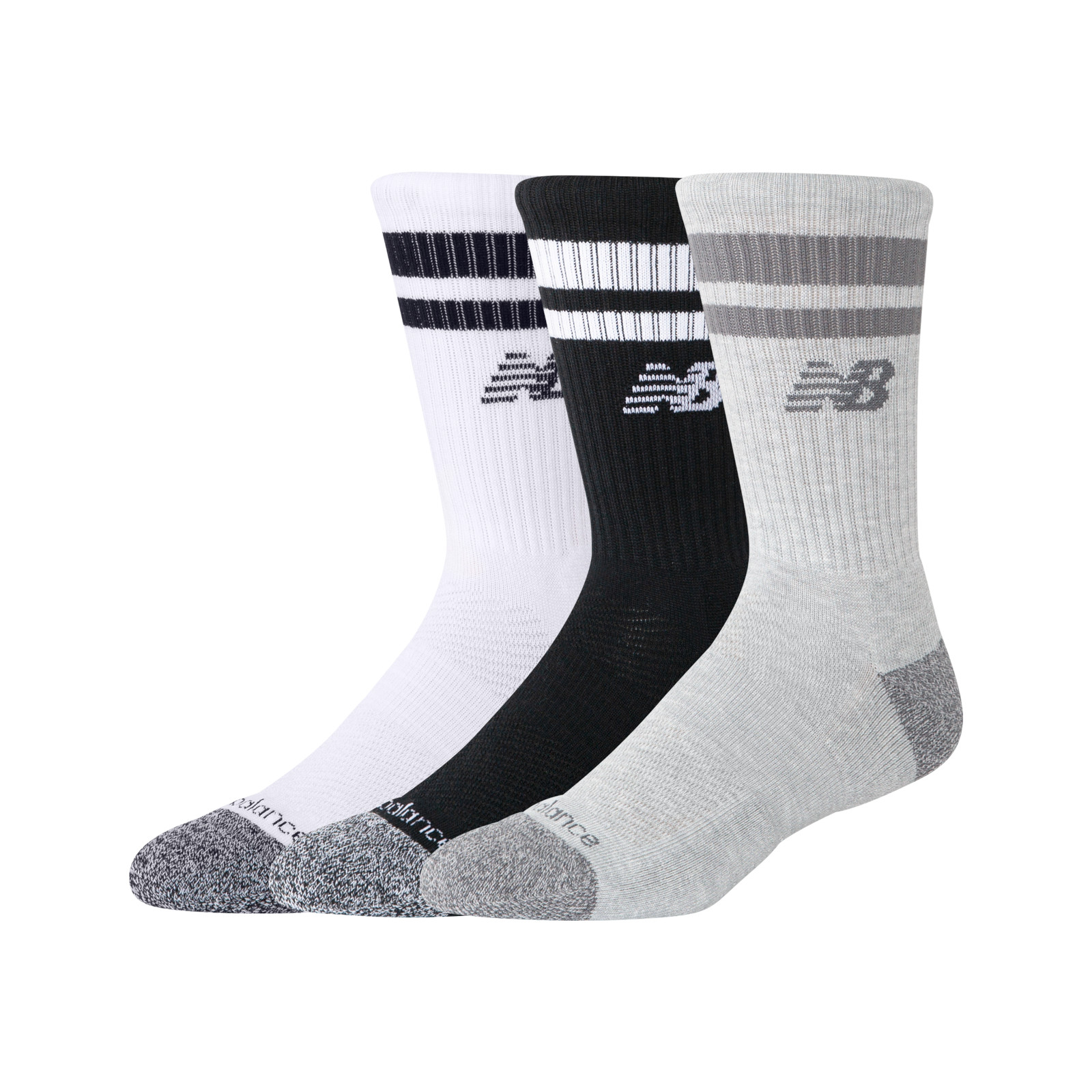 MEDIAS ACTIVE LIFESTYLE STRIPED CREW SOCKS 3 PACK MULTICOLOR - 1