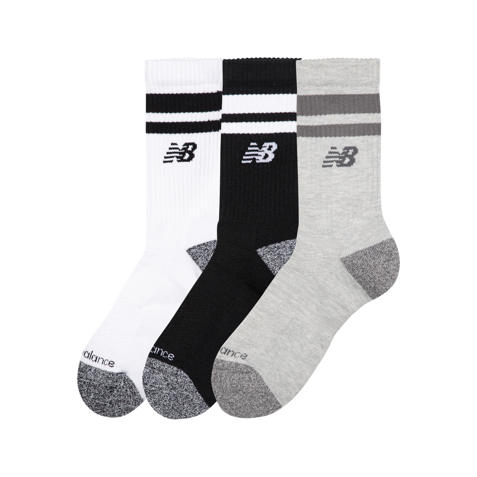 MEDIAS ACTIVE LIFESTYLE STRIPED CREW SOCKS 3 PACK MULTICOLOR - 2