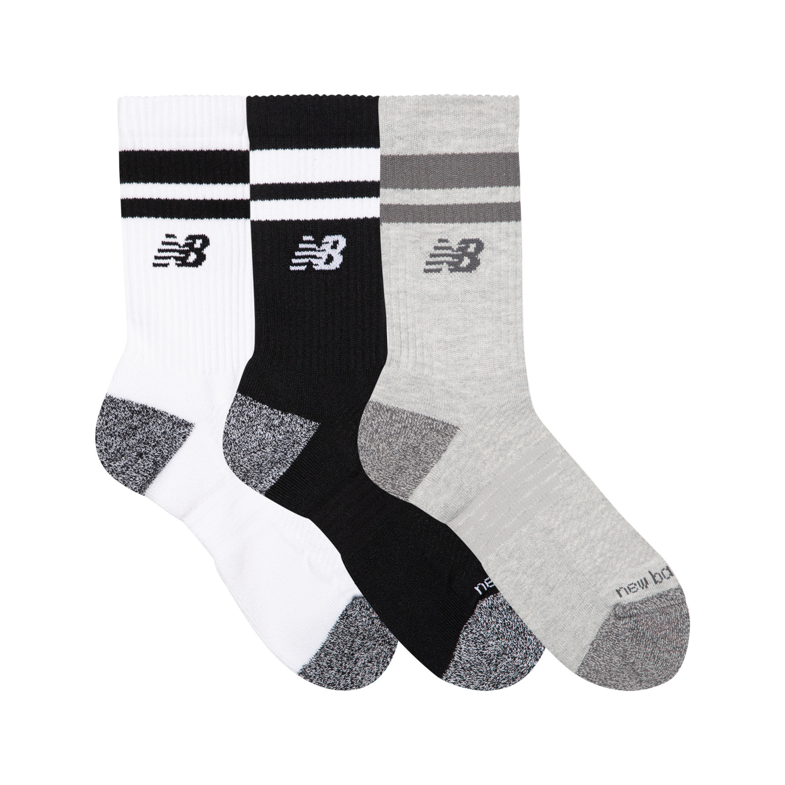 MEDIAS ACTIVE LIFESTYLE STRIPED CREW SOCKS 3 PACK MULTICOLOR - 3