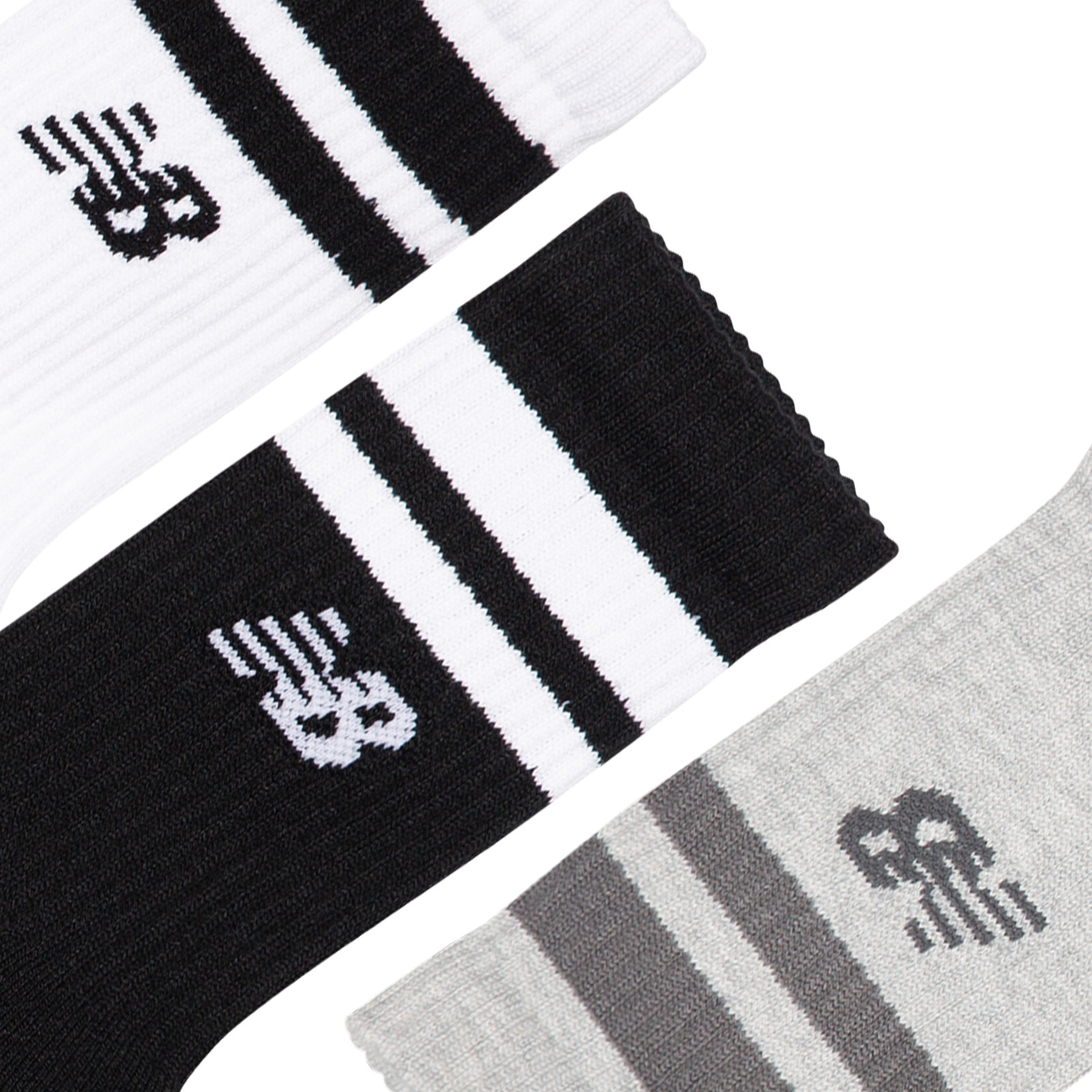 MEDIAS ACTIVE LIFESTYLE STRIPED CREW SOCKS 3 PACK MULTICOLOR - 4