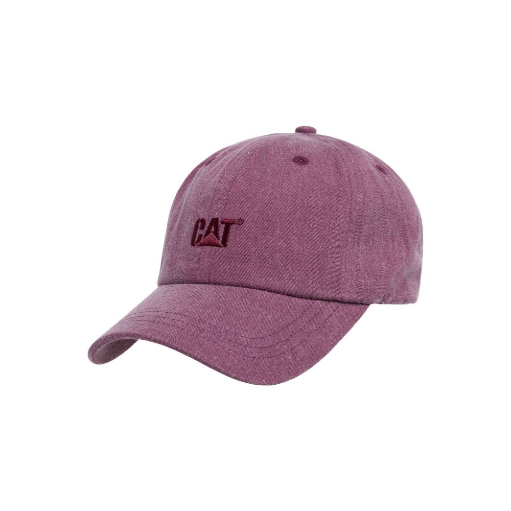 GORRO UNISEX 6 PANEL UNSTRUCTURED LOGO GUINDA - 1