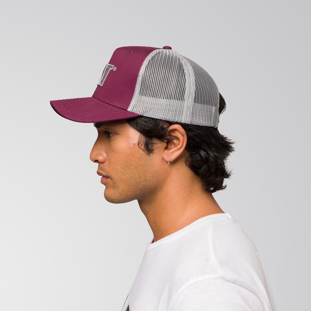 GORRO HOMBRE TRUCKER 2D LOGO MORADO - 5