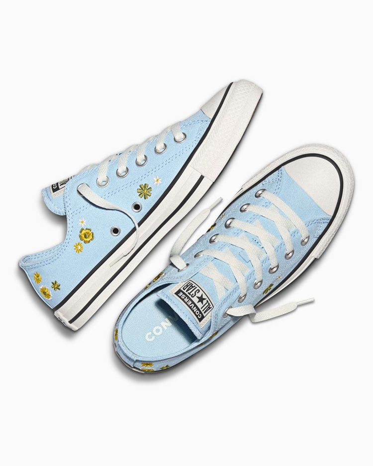 CHUCK TAYLOR ALL STAR EMBROIDERED FLORALS CELESTE - 4