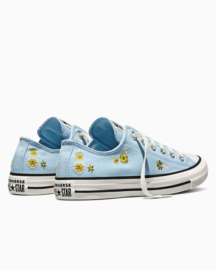 CHUCK TAYLOR ALL STAR EMBROIDERED FLORALS CELESTE - 6