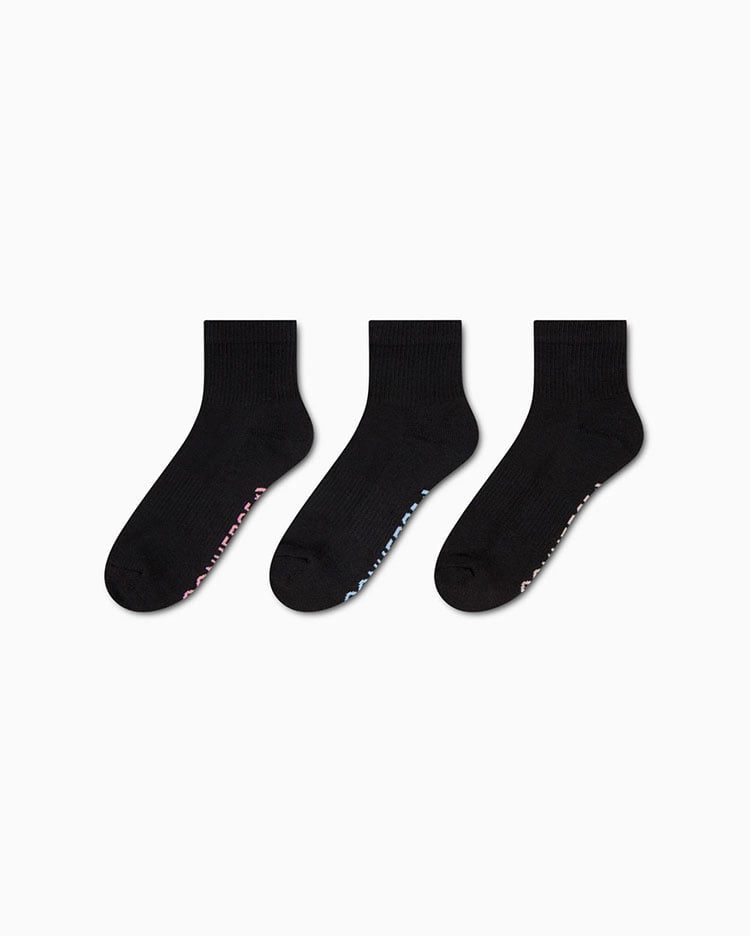 MEDIAS MUJER PACK X3 TOBILLERAS NEGRO V1 - 1