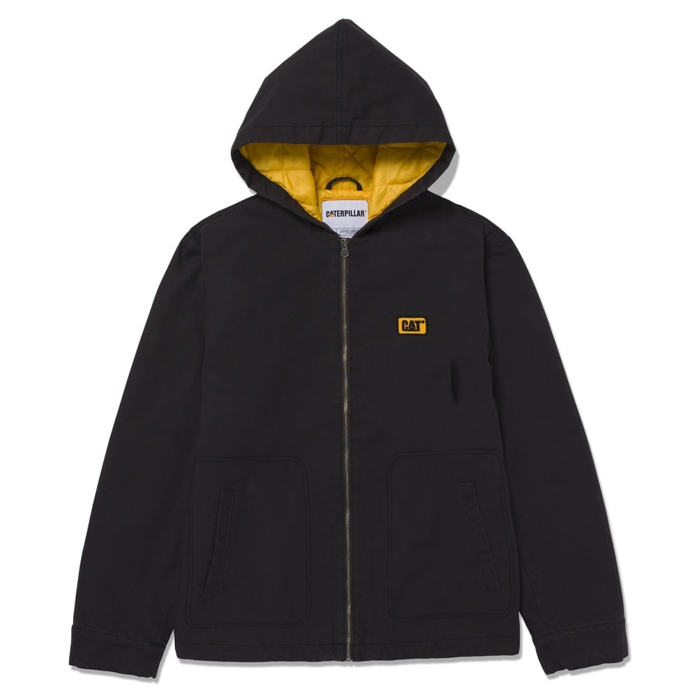 CASACA HOMBRE CANVAS INSULATED HOODED NEGRO V1 - 1