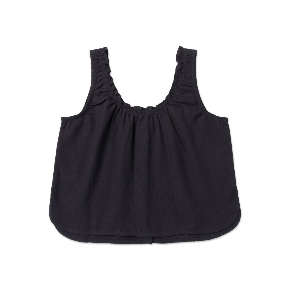 BLUSA MUJER U-NECK BUTTON FRONT NEGRO - 2