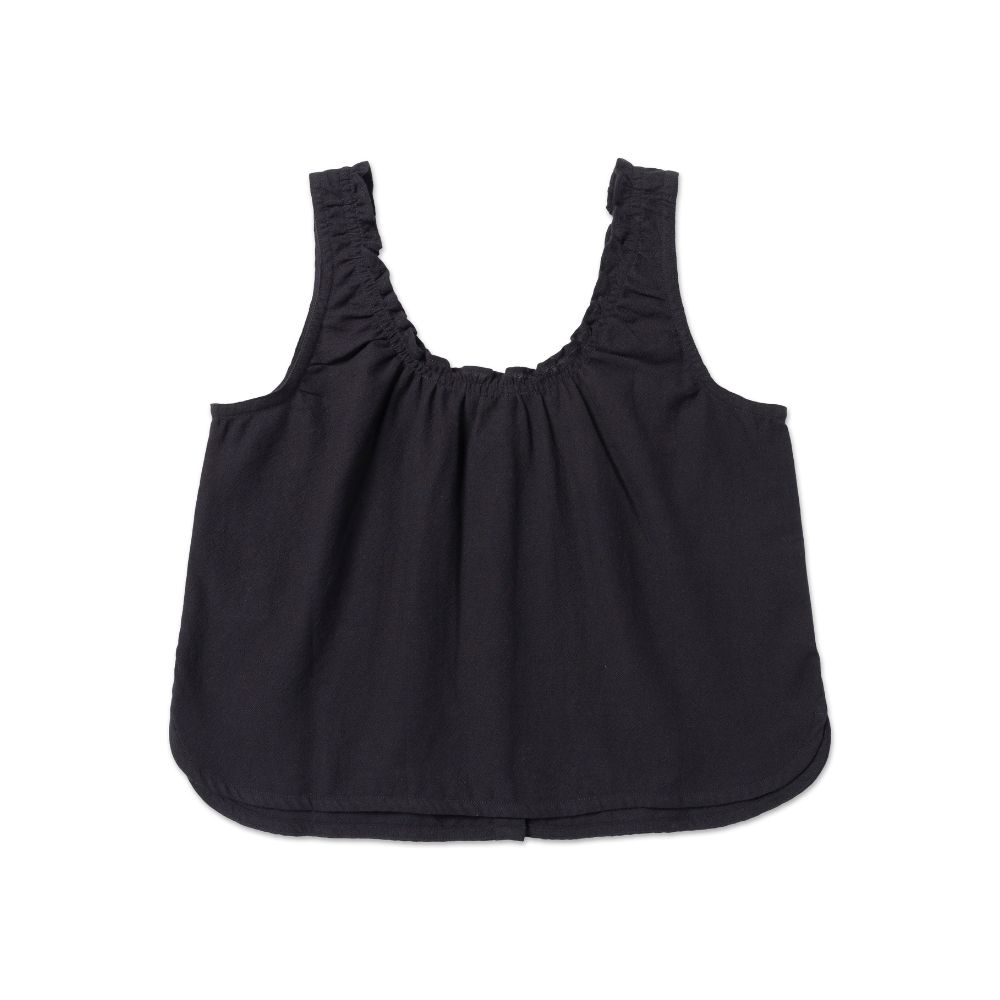 BLUSA MUJER U-NECK BUTTON FRONT NEGRO - 2