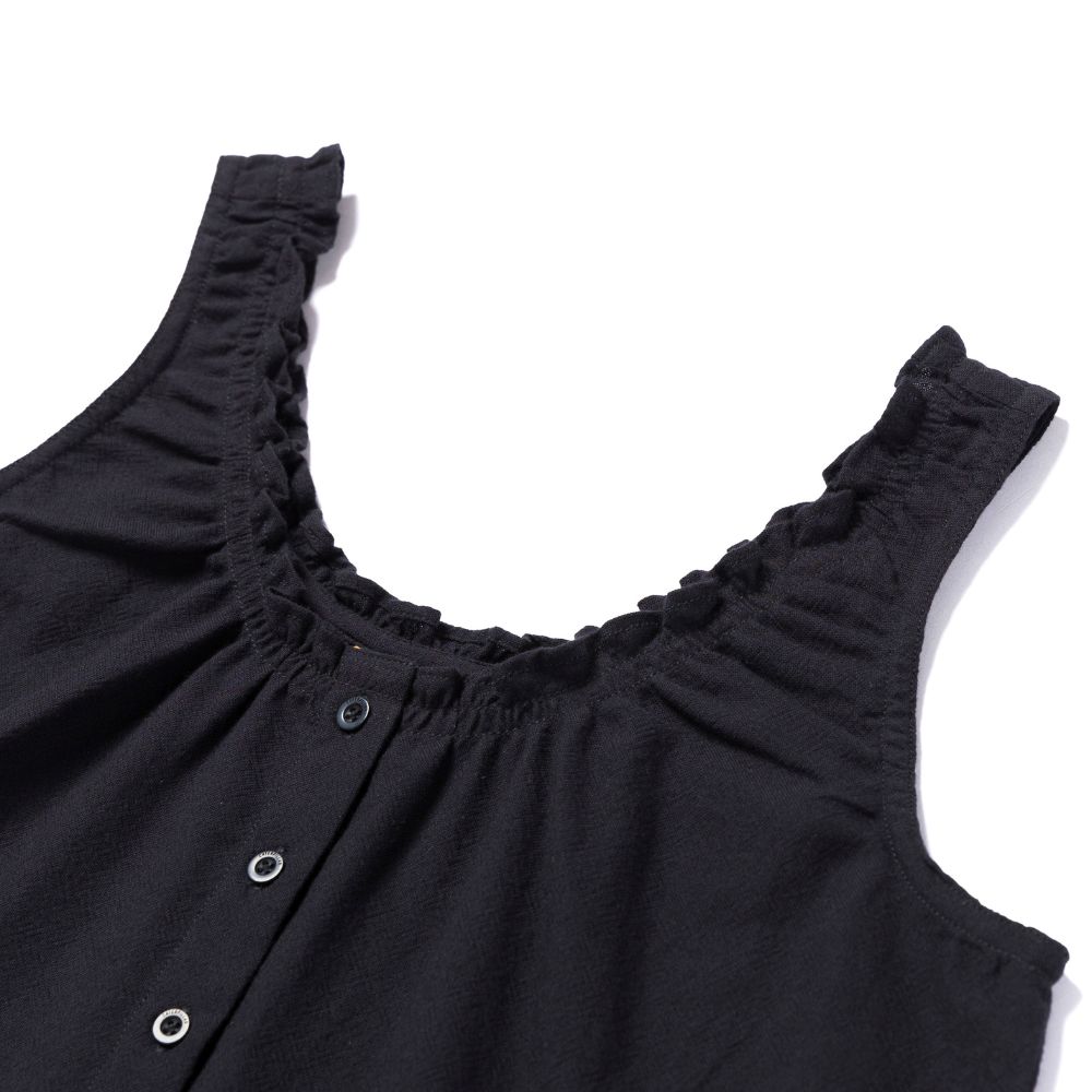 BLUSA MUJER U-NECK BUTTON FRONT NEGRO - 3