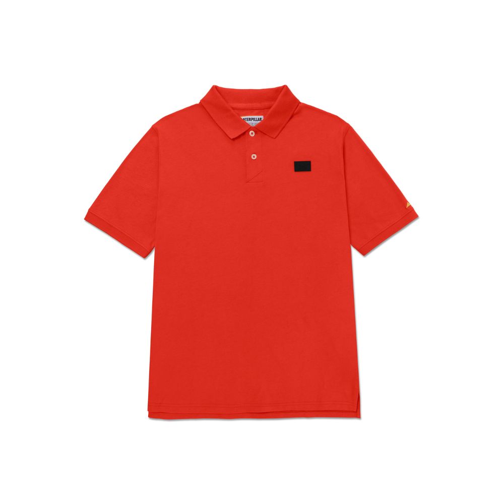 POLO HOMBRE CAT LOGO JERSEY ROJO - 1
