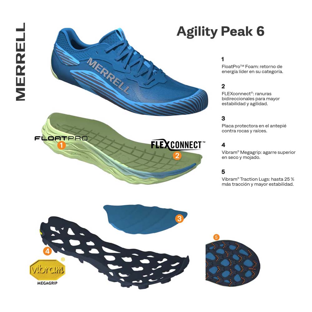 ZAPATILLAS HOMBRE AGILITY PEAK 6 BLANCO - 5