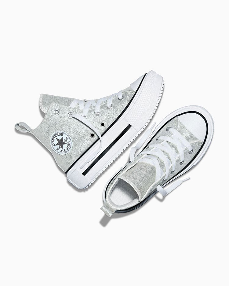 CHUCK TAYLOR ALL STAR DOUBLE STACK PLATFORM SHINE GRIS - 3