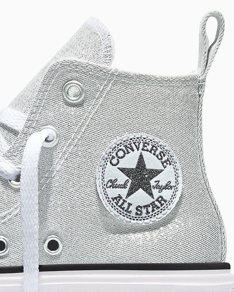 CHUCK TAYLOR ALL STAR DOUBLE STACK PLATFORM SHINE GRIS - 6
