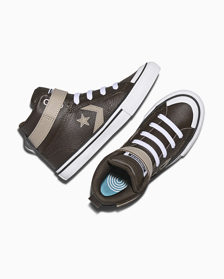 ZAPATILLAS NIÑOS PRO BLAZE EASY-ON LEATHER MARRÓN - 3