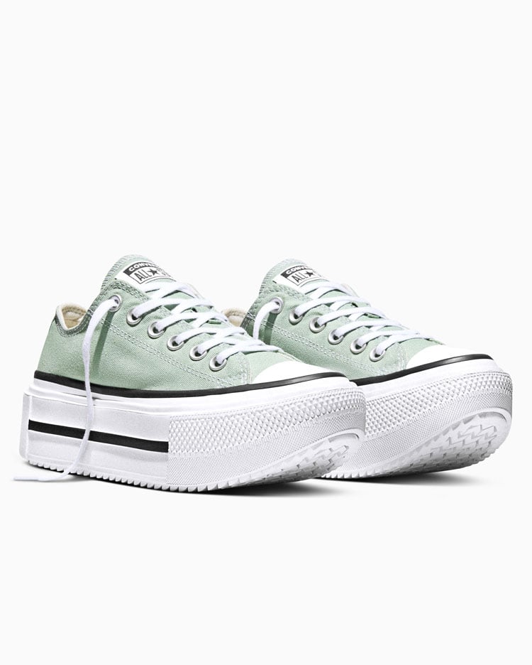 CHUCK TAYLOR ALL STAR DOUBLE PLATFORM SEASONAL COLOR VERDE - 4