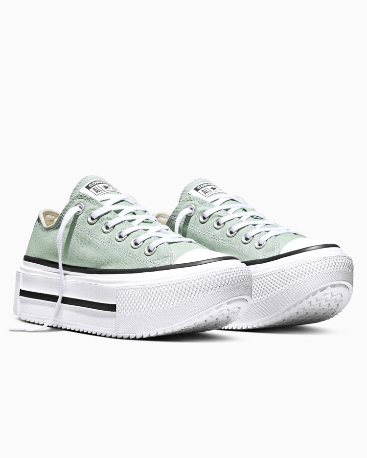 CHUCK TAYLOR ALL STAR DOUBLE PLATFORM SEASONAL COLOR VERDE - 4