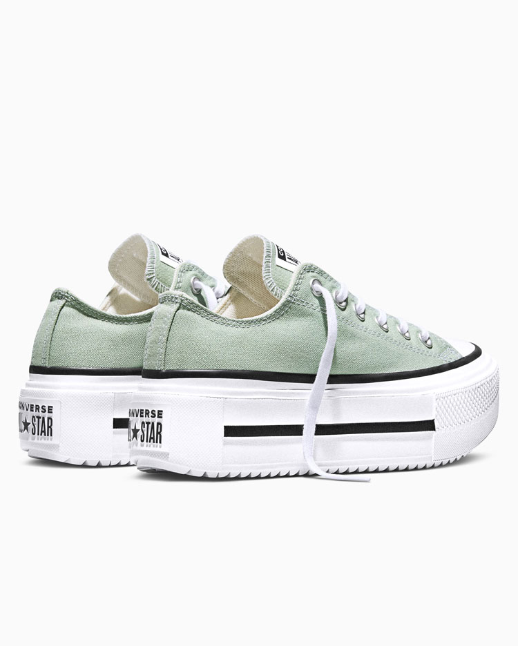 CHUCK TAYLOR ALL STAR DOUBLE PLATFORM SEASONAL COLOR VERDE - 5