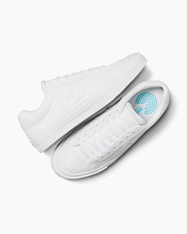 ZAPATILLAS UNISEX CONVERSE SPORT CASUAL FAUX LEATHER BLANCO - 3