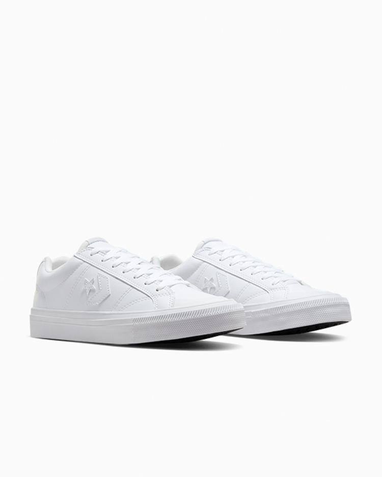 ZAPATILLAS UNISEX CONVERSE SPORT CASUAL FAUX LEATHER BLANCO - 4