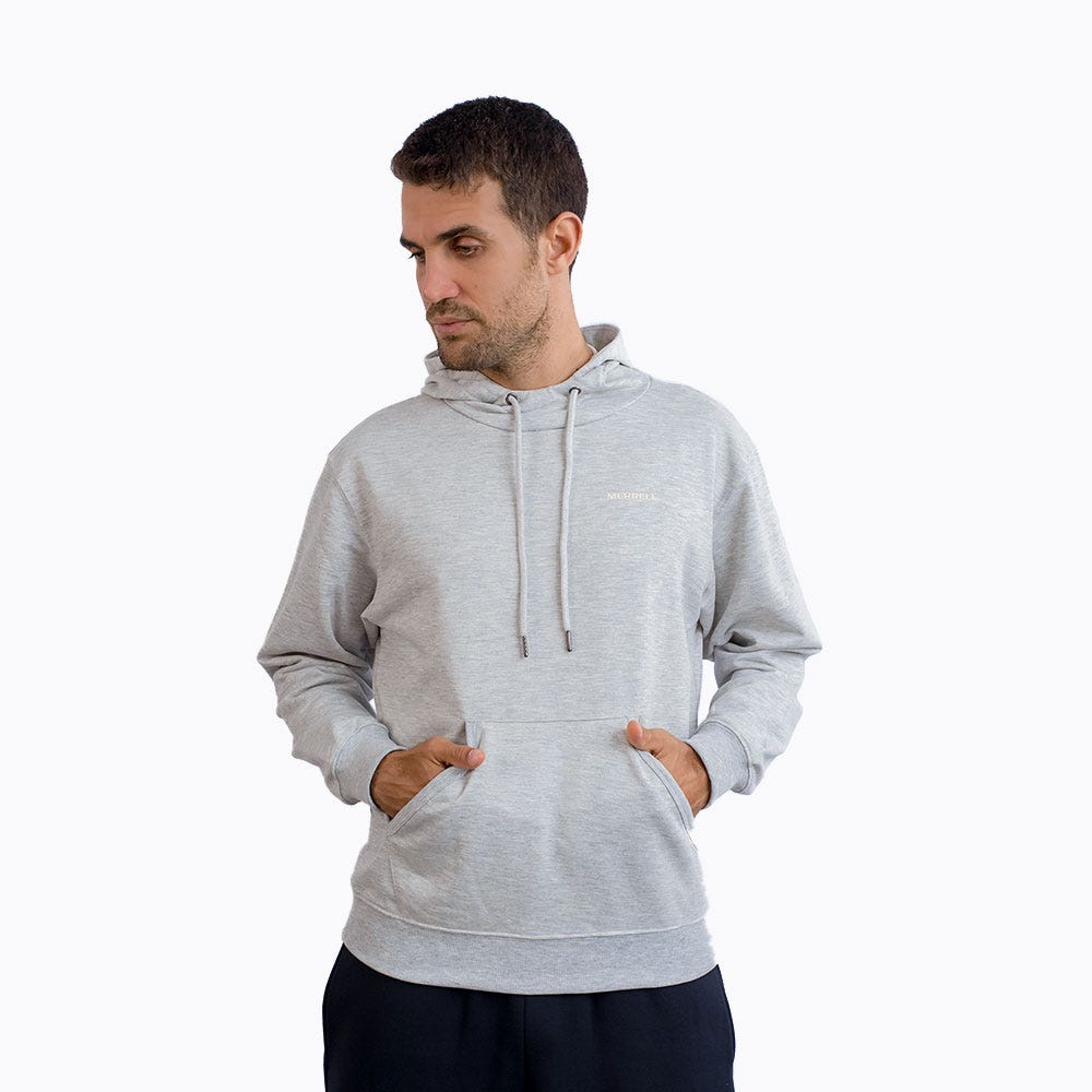 POLERA HOMBRE BASIC HOODY GRIS - 3