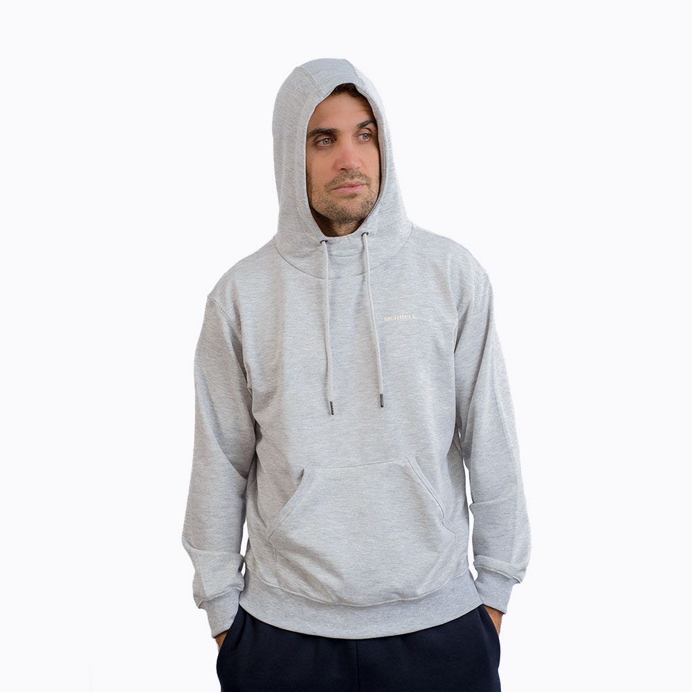 POLERA HOMBRE BASIC HOODY GRIS - 4