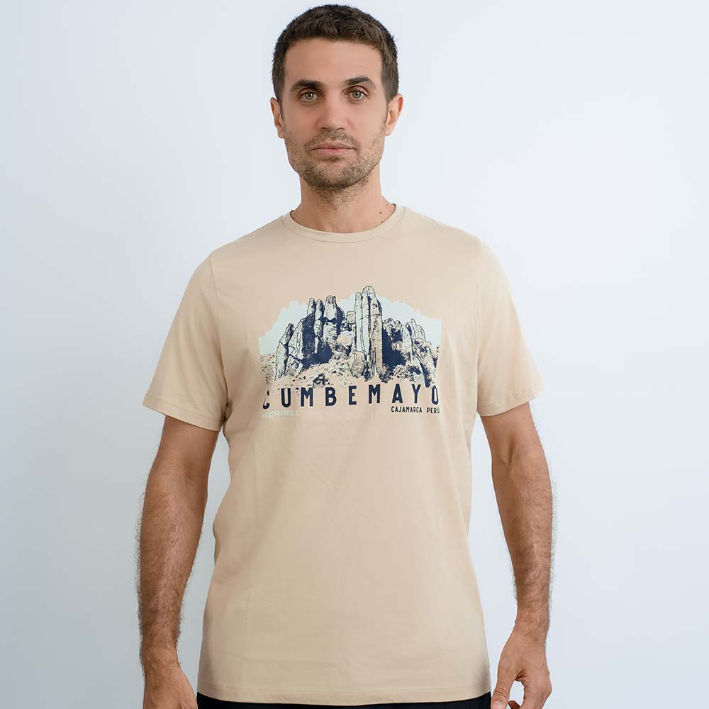 POLO HOMBRE CAJAMARCA GRAPHIC BEIGE - 1