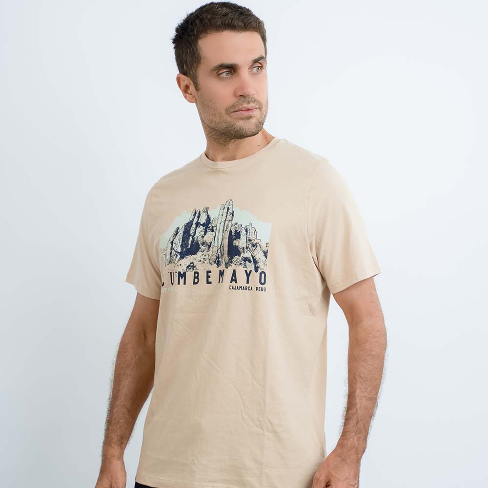 POLO HOMBRE CAJAMARCA GRAPHIC BEIGE - 2