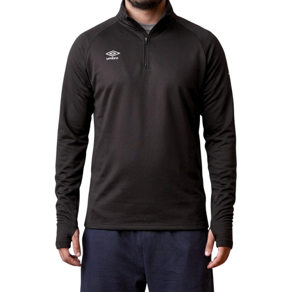 POLERA HOMBRE TRAINING HALF ZIP TOP NEGRO - 1