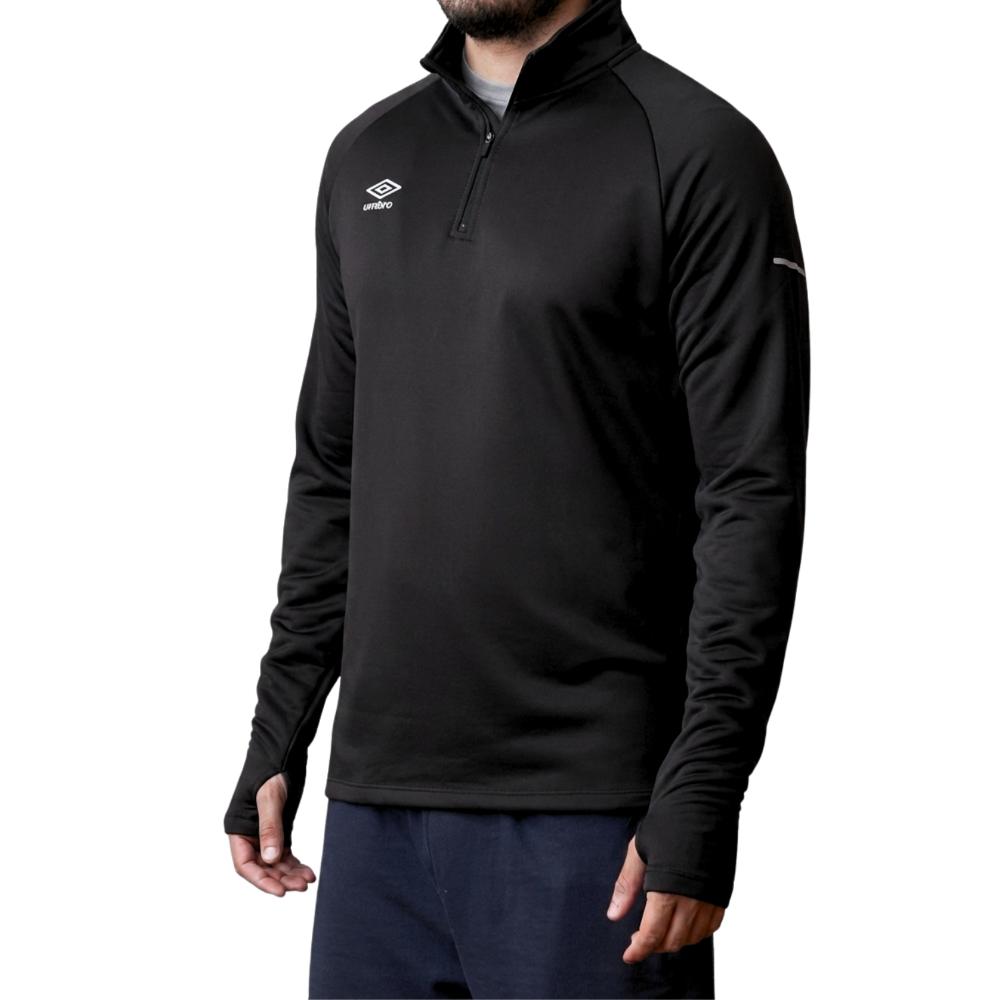 POLERA HOMBRE TRAINING HALF ZIP TOP NEGRO - 2