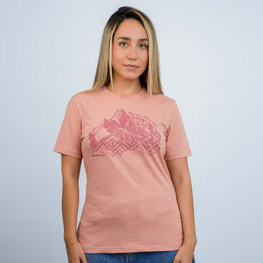 POLO MUJER MACHU PICCHU GRAPHIC ROSADO - 1