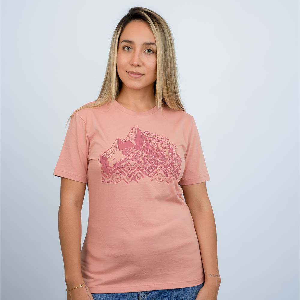 POLO MUJER MACHU PICCHU GRAPHIC ROSADO - 3