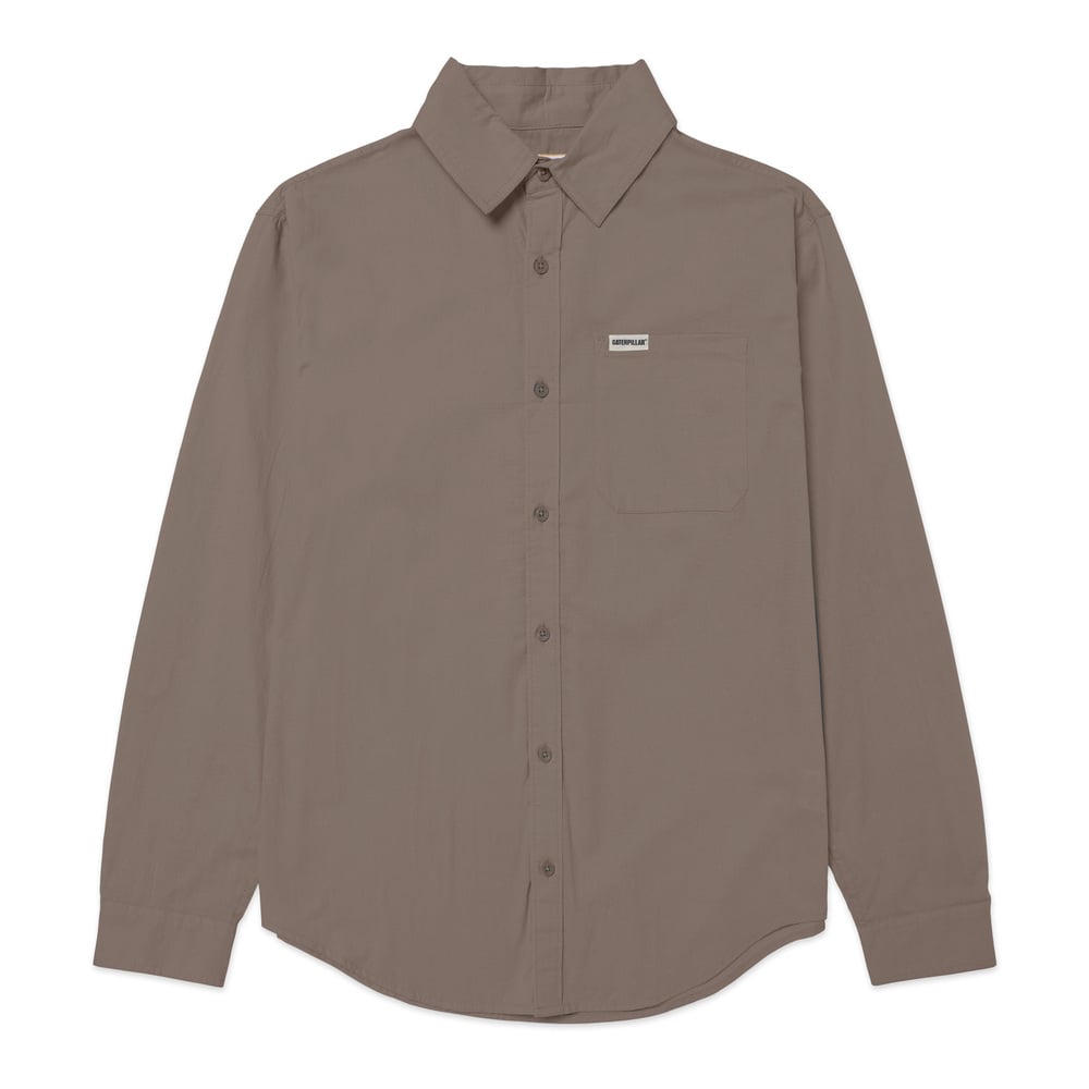 CAMISA HOMBRE CONVERTIBLE L/S POPLIN MARRÓN - 1